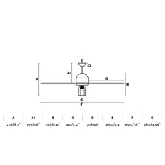 Ceiling Fan with Light S - Black & Walnut