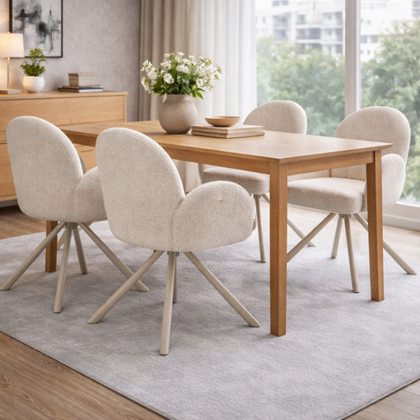 Dining Chair – Beige Painting