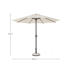 Ecru Outdoor Parasol 3M