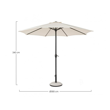Ecru Outdoor Parasol 3M