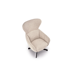 Fredy Leisure Chair with Stool – Light Beige
