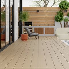 Exterior Decking – Teak & Sand White 14x2.3x220 cm (Box of 4)
