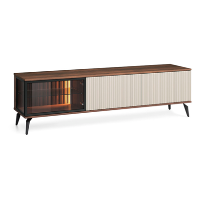 TV Cabinet - Cashmere and Warmia Walnut