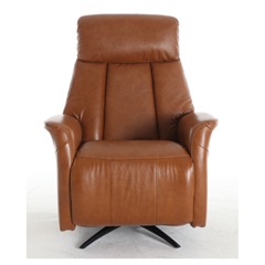 Swivel Electric Recliner – Brown