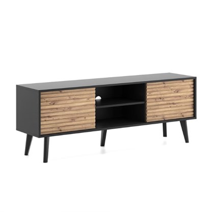TV Cabinet 2 Doors – Black & Oak