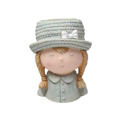 Vase Blue Girl H 19