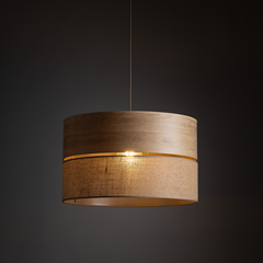 Dorma Wood Juta Pendant Lamp – Light Wood & Jute