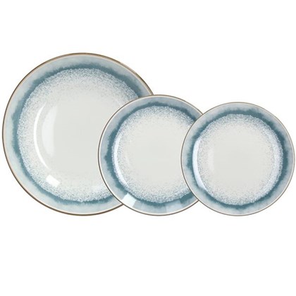 Oasis Porcelain Blue 18-Piece Dinner Set