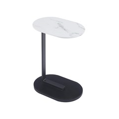 Coffee Table With White MDF Top and Black Metal Legs
