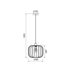 Suspension Wire Pendant – Black