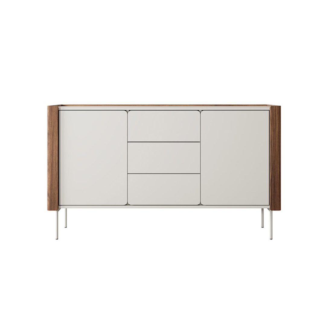 Sideboard with 2 Doors and 3 Drawers – Walnut Warmia & Cashmere