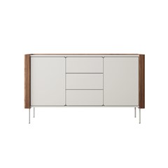Sideboard with 2 Doors and 3 Drawers – Walnut Warmia & Cashmere