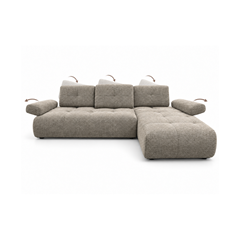 Corner Sofa bed – Right, Brown