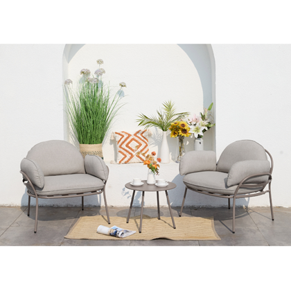 Sofa Set of 3 – Taupe & Beige