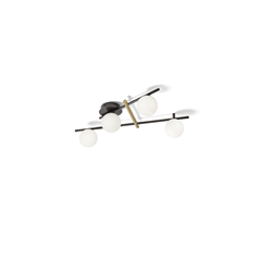 Kika Ceiling Lamp – Liquorice Black & Brushed Gold