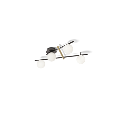 Kika Ceiling Lamp – Liquorice Black & Brushed Gold