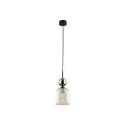 Sophia Hanging Lamp – Green & Cognac
