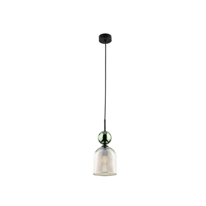 Sophia Hanging Lamp – Green & Cognac