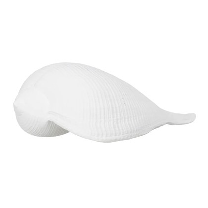 Seashell Figure White Resin Deco 15x7x5 cm
