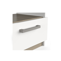 Bedside Table – Matt White & Kronberg Oak
