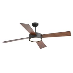 LED Ceiling Fan L - Black & Walnut