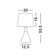 Brass & Wood Table Lamp – Sand White