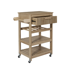 Trolly Table Wood – Natural Brown