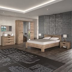 Bedroom Set - Tobacco Oak