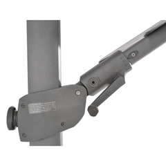 Premium Side Pole Umbrella 300x300cm – Anthracite & Charcoal