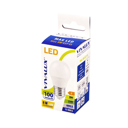 LED 8W E27 Cl 4000K
