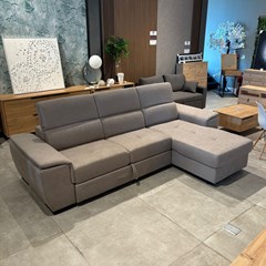 Sofa 3 Seater with Chaise Reversible  Light Brown