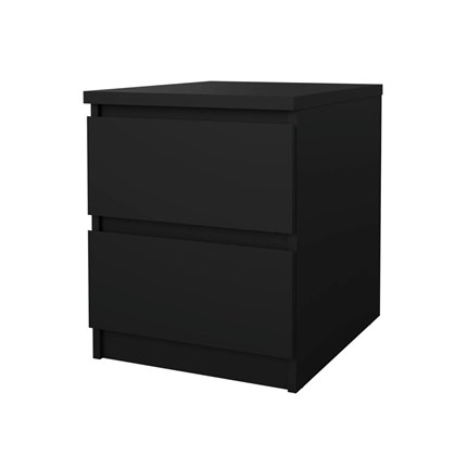 Black Naia Nightstand 2 drawers