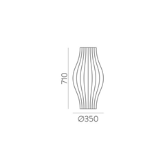 Table Lamp LED 70Cm - White