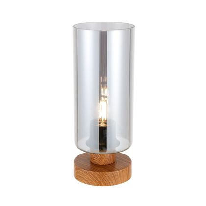 E27  Table Lamp with Smoked Glass