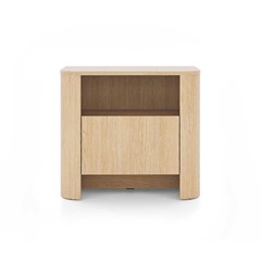 Nightstand 1 Shelf & 1 Door - Oak