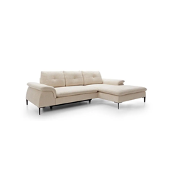 Corner Sofabed with Chaise Right 268cm – Light Beige