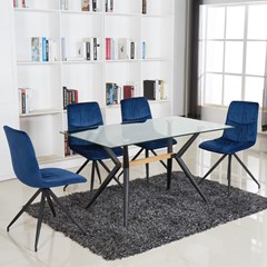 Dining Table Transparent and Black