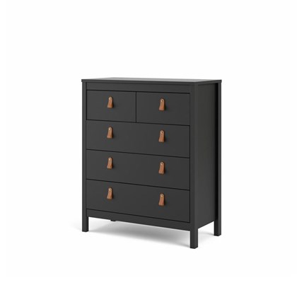 Madrid Chest with 5 Drawers Black