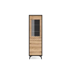 Showcase Cabinet - Oak & Black