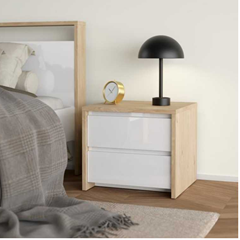 Bedroom Set 160x200– White & Wood Effect