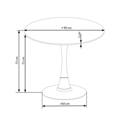 Ambrosio Table – Black & Marble