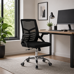 Height Adjustable Office Chair – Black