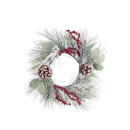 Cherryl Red Berries Wreath D35