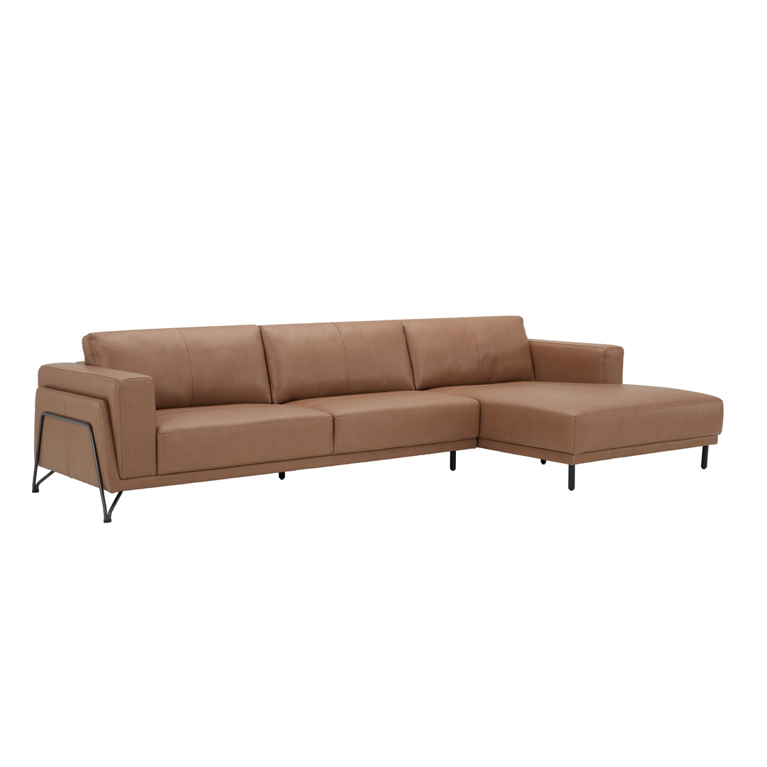 Sofa 2-Seater with CHL Right 3.5 - Brown
