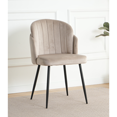 Velvet Light Brown  Dinning Chair