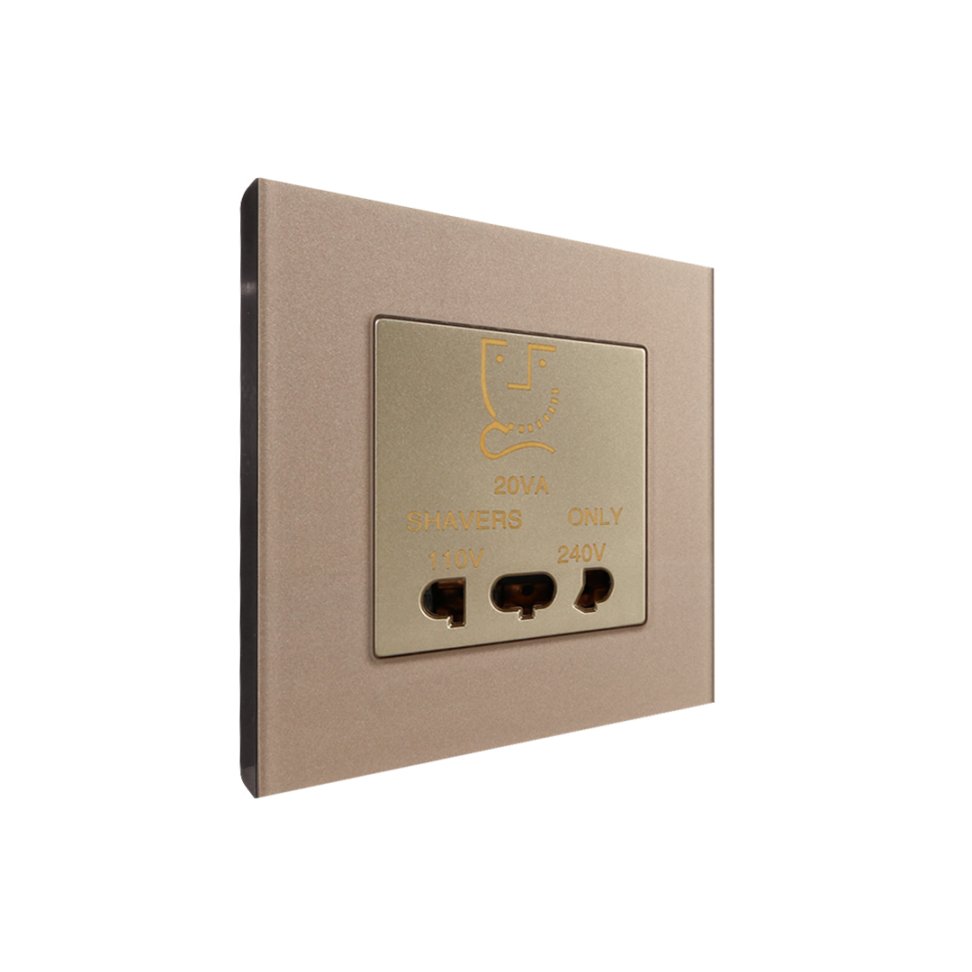 Shaver Unit Socket Gold Temp Glass