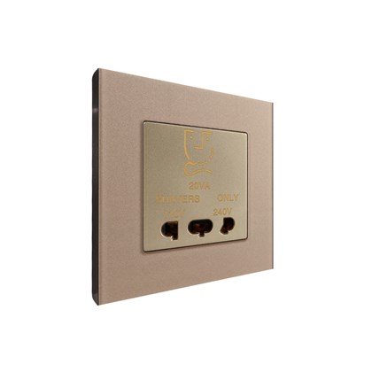 Shaver Unit Socket Gold Temp Glass