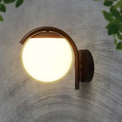 E27 Wall Lamp Holder – Opal PC, Matt Black