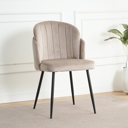 Velvet Light Brown  Dinning Chair