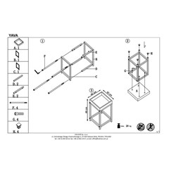 Square Coffee Table - Natural & Black